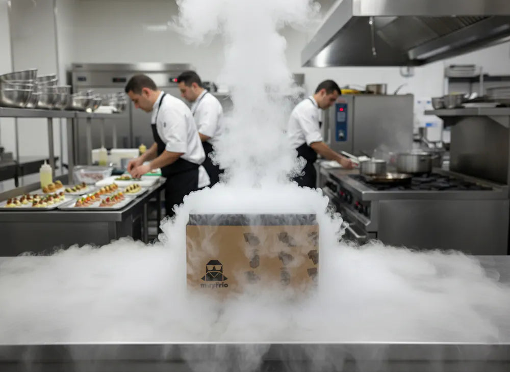 hielo seco catering