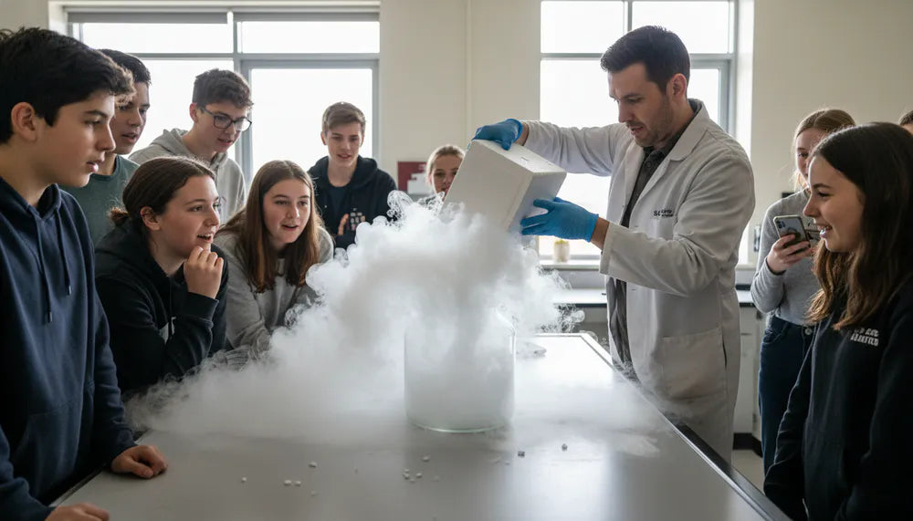 aprender en el aula con hielo seco