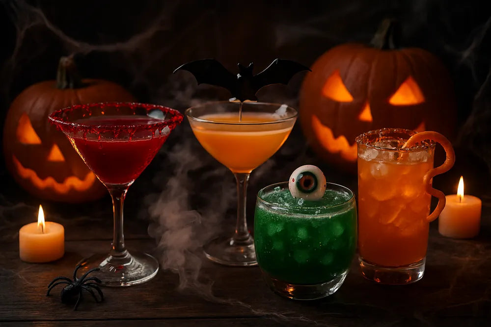 bebidas con hielo seco para halloween