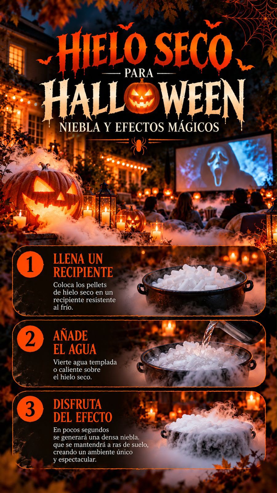 hielo seco para halloween​