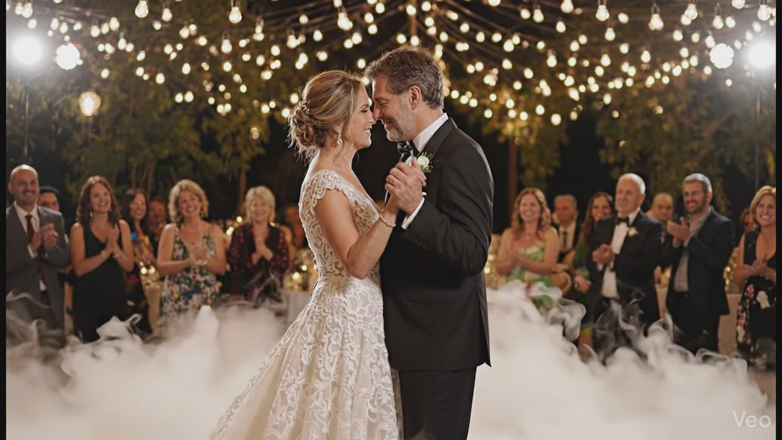 baile novios con humo blanco de hielo seco